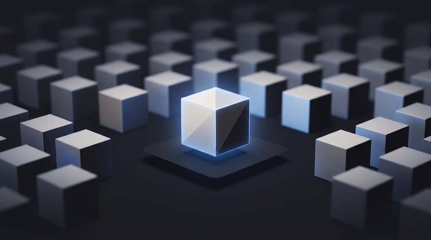 Minimal visual showing AI automation flattening creative identity