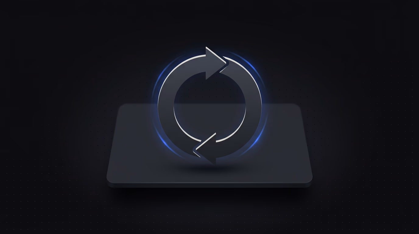 Circular feedback loop representing continuous optimization