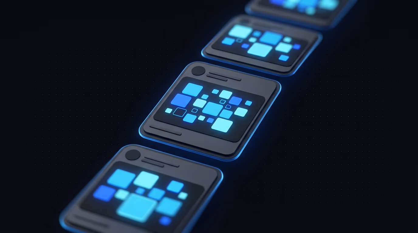 Abstract representation of high-speed creative testing