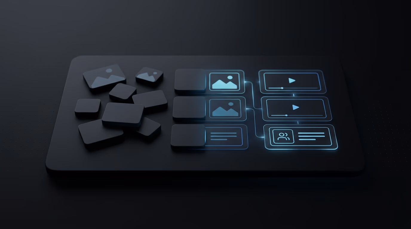 Creative system breakdown into structured asset pipeline