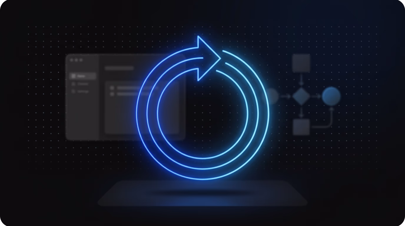 Abstract visualization of a high-speed creative testing cycle