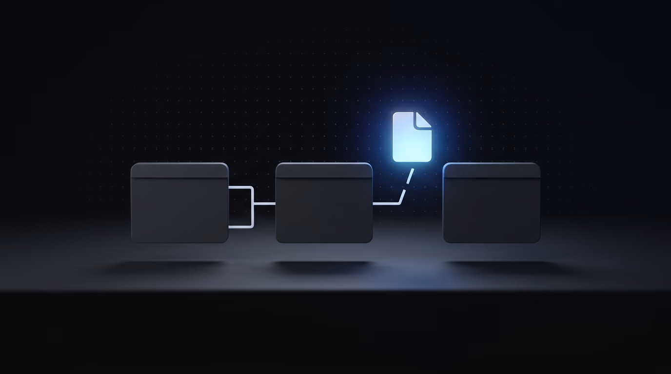 Creative files moving through a connected campaign workflow pipeline