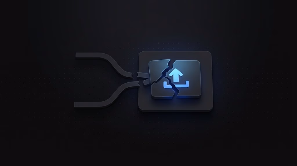 image minimaliste de lignes de workflow se séparant en chemins manuel et automatisé