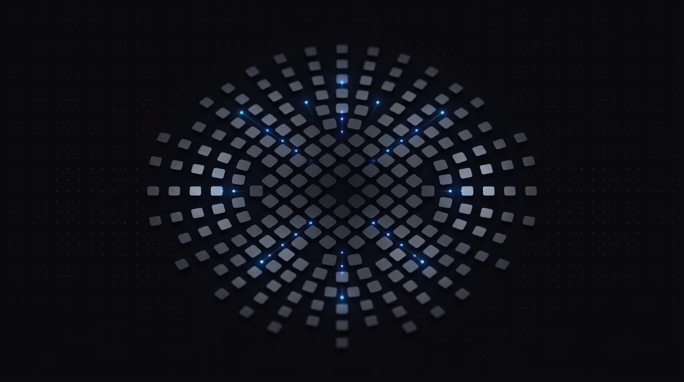 simple expanding grid representing creative testing scale