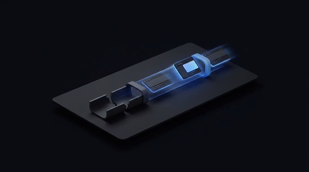 A visual metaphor for high-speed creative testing and deployment.