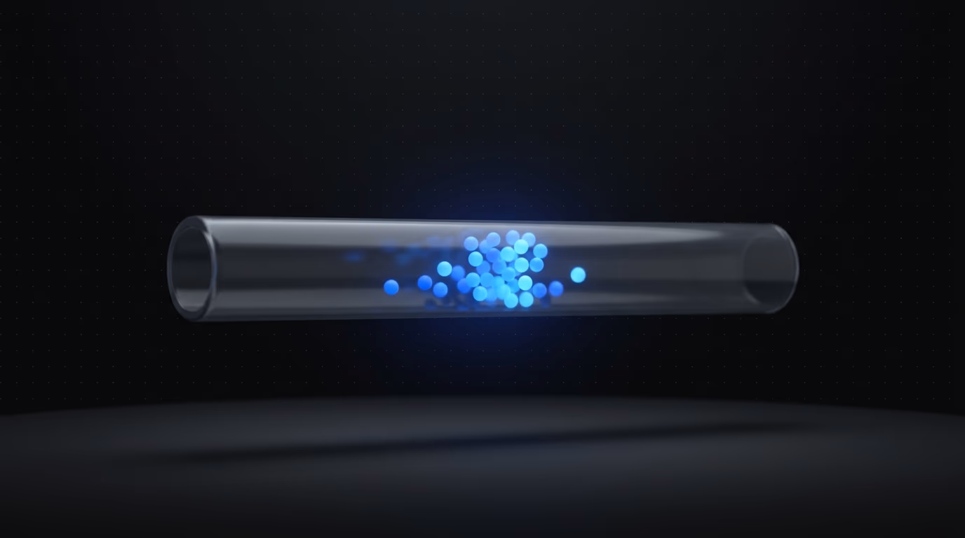 abstract pipeline flow symbol representing creative ideas slowing down before reaching ad delivery