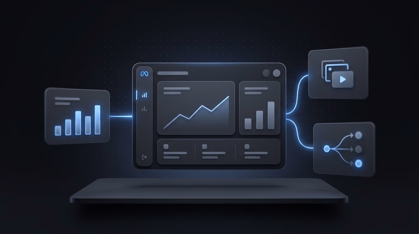 Équipe marketing utilisant un dashboard Facebook Ads unifié pour aligner les décisions