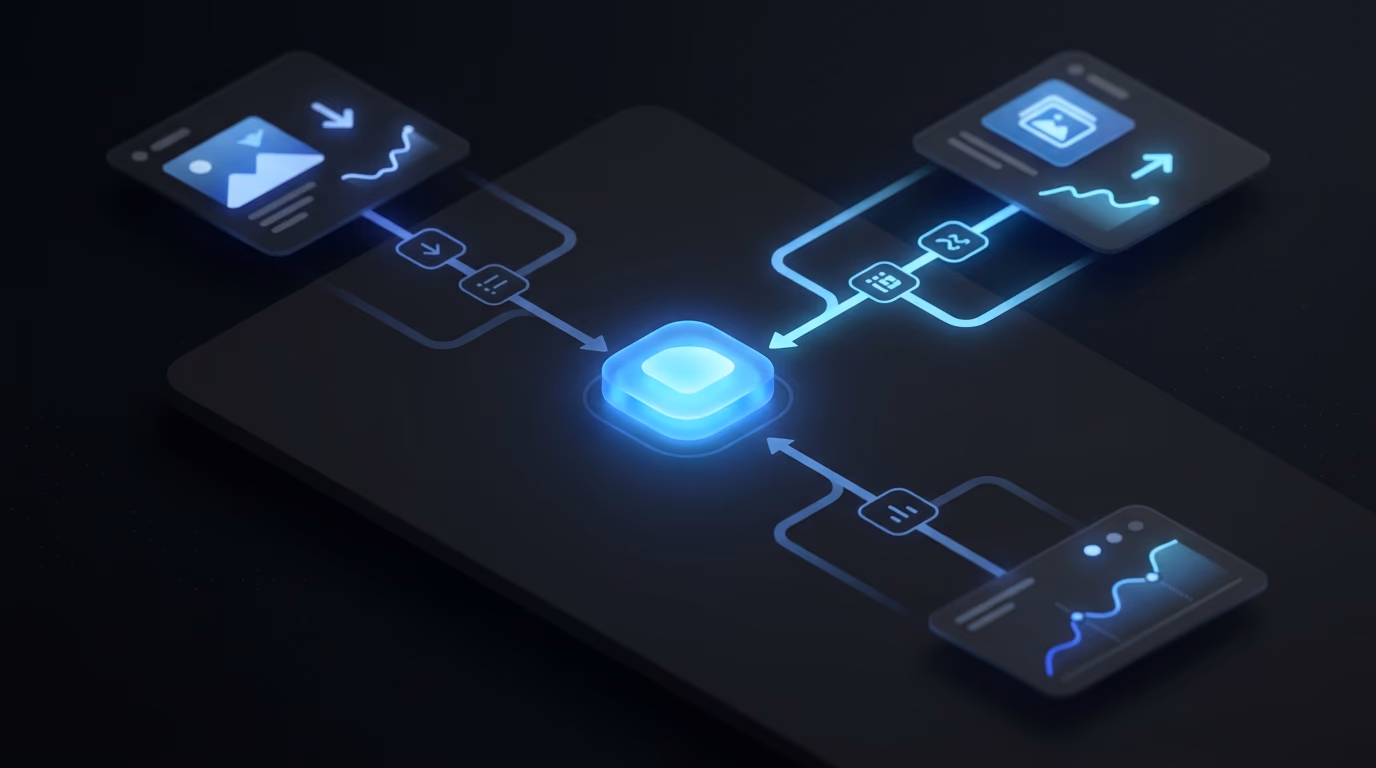 Investigation tracing creative signals back through connected data streams