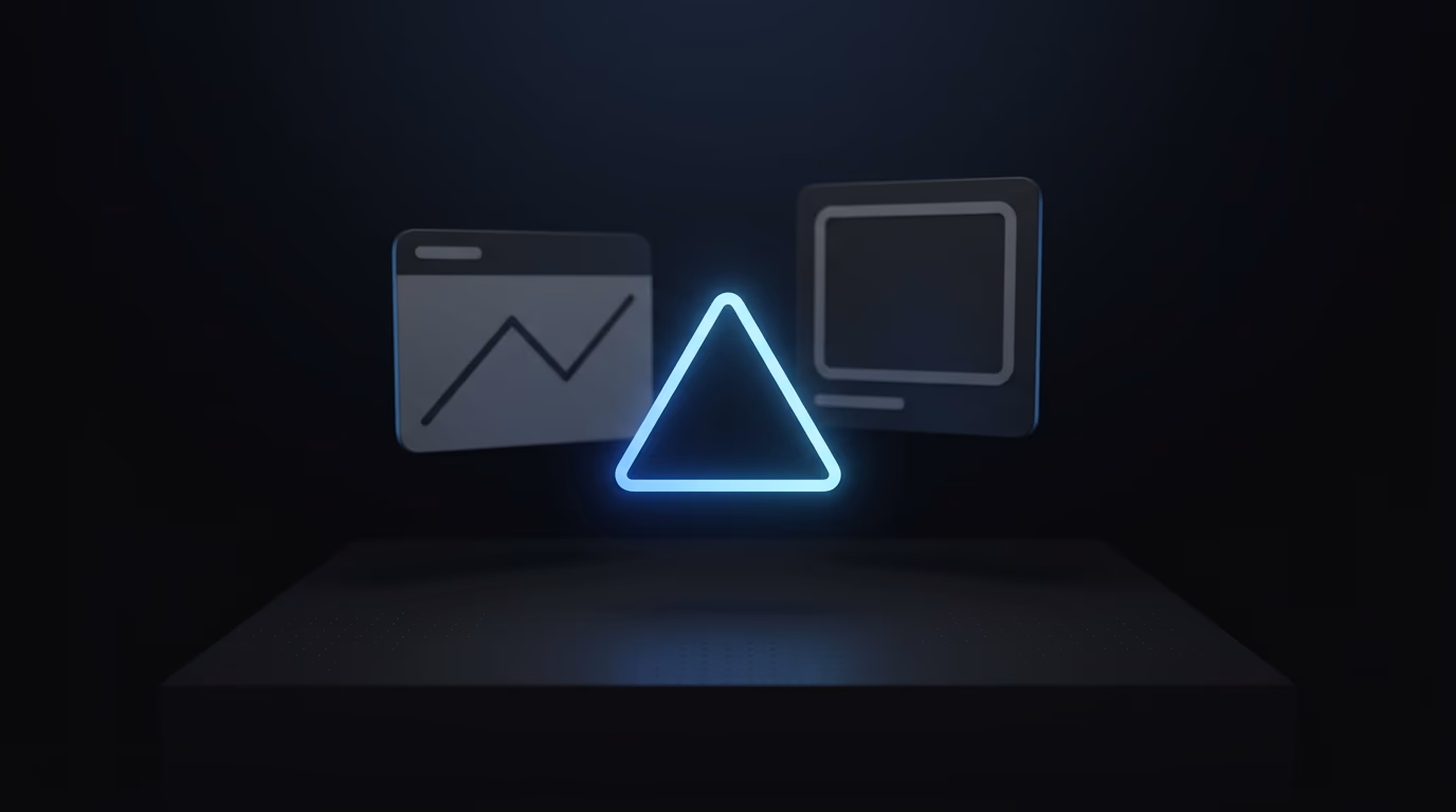 Concept abstrait de surcharge de dashboard avec panneaux de métriques dispersés