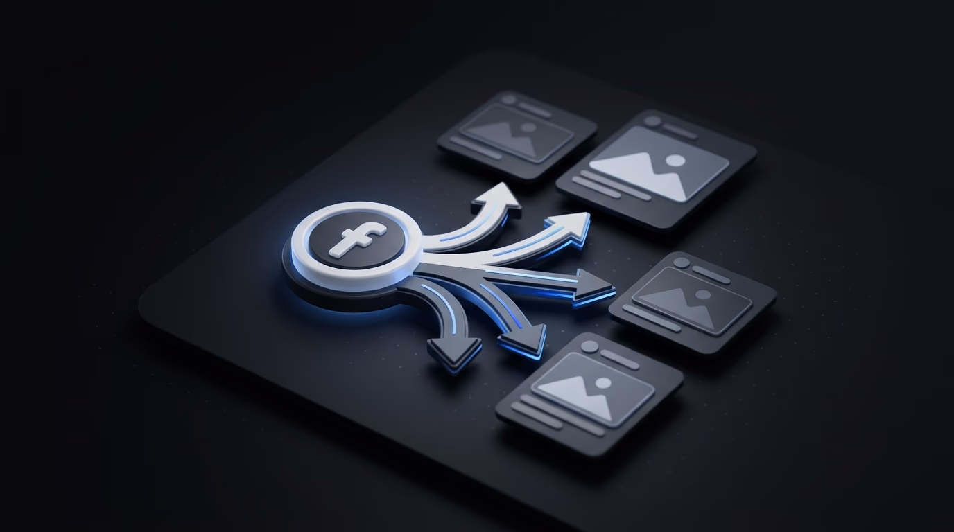 abstract representation of small budget turning into multiple ad variations