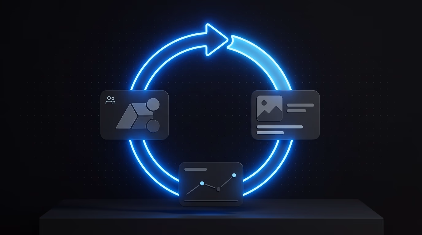 A visual representation of the testing loop for retargeting segments.