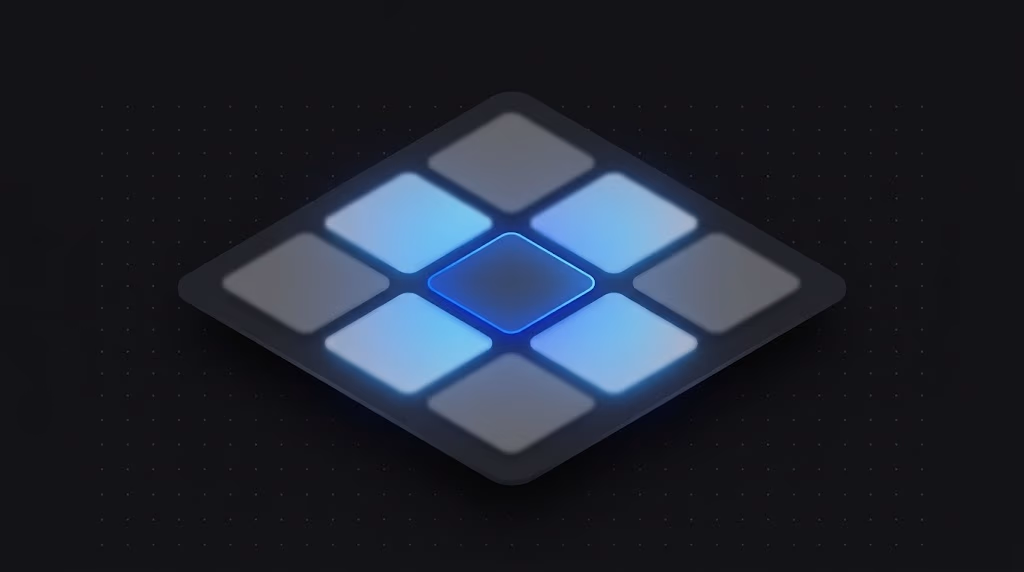 geometric grid representing bulk ad sets