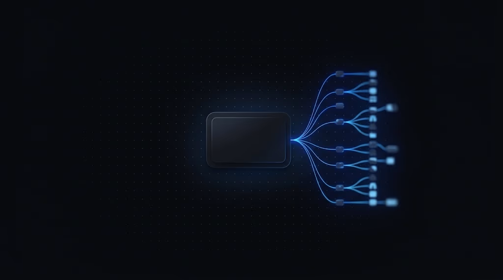 flow from single landing page insight expanding into multiple ad variations