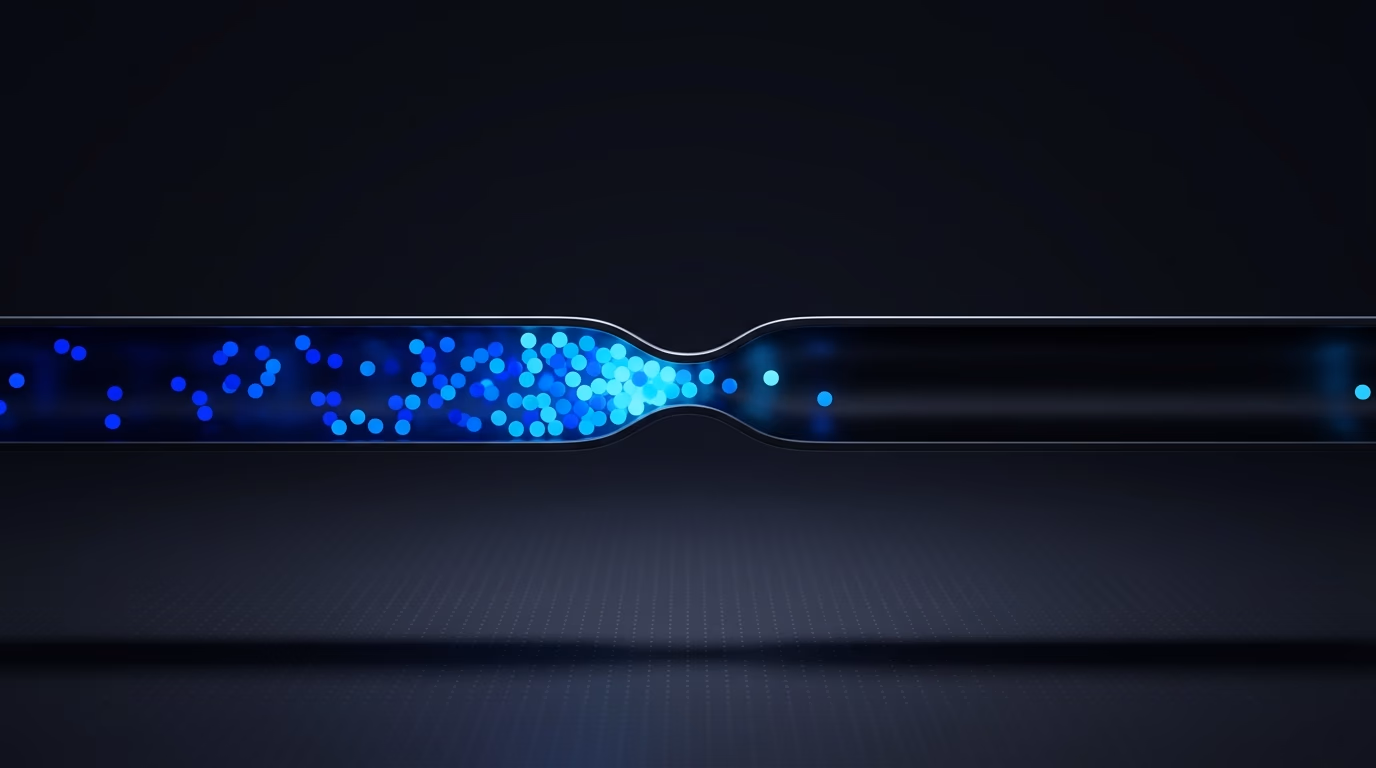 abstract bottleneck blocking creative flow