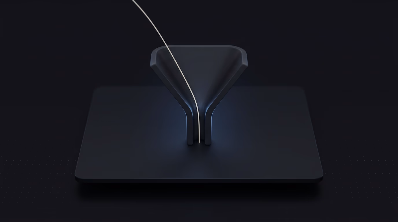 manual research bottleneck visualized as slow linear pipeline