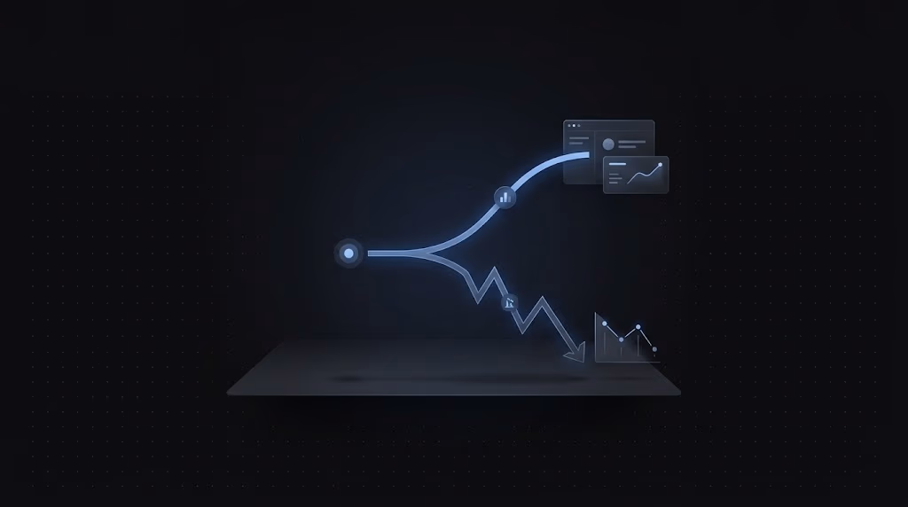 funnel divisé montrant formulaire instantané vs landing page