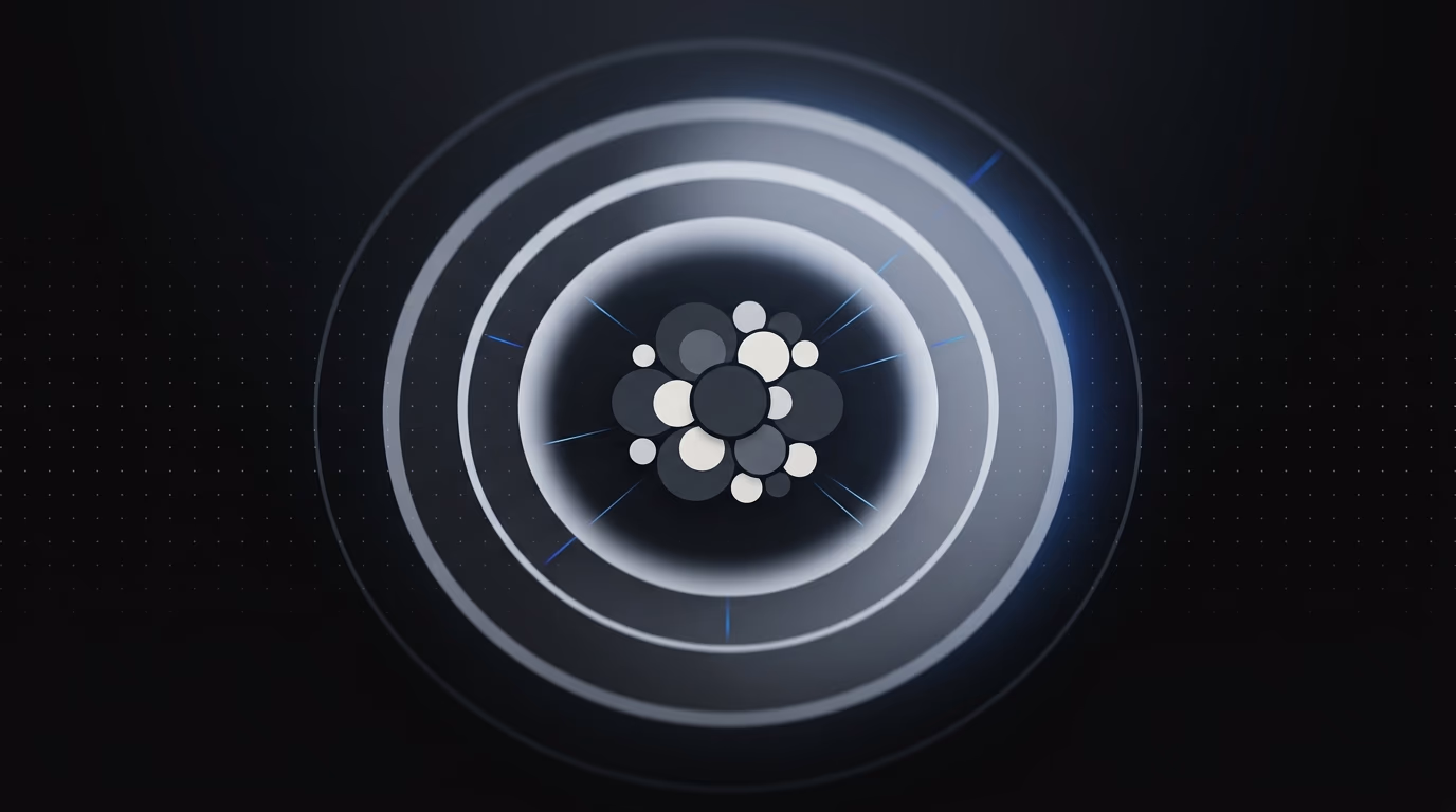 Expansion progressive d'audiences représentée par des cercles connectés