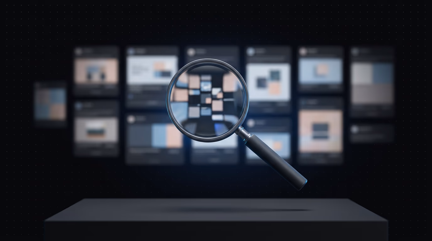 Abstract visualization of marketers chasing competitor ads while missing performance signals