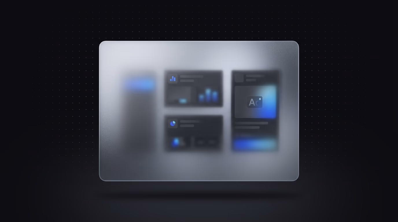 foggy glass obscuring data behind visible ad creative